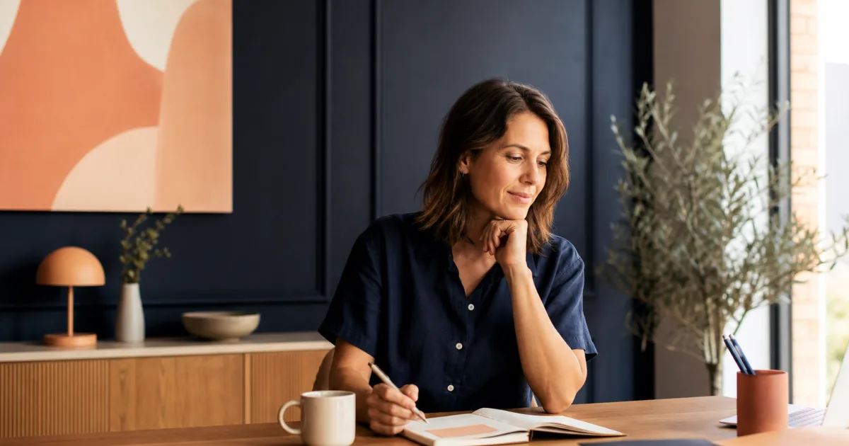 Small business owner reviewing a weekly operations dashboard with customer, invoice, stock and team tasks